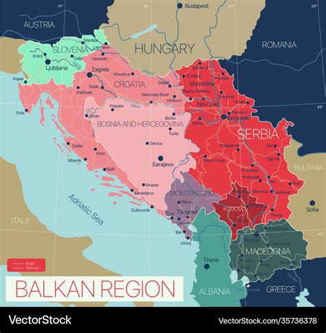 Map of Balkan Peninsula