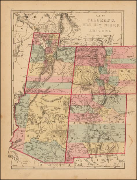 Map of Colorado and New Mexico