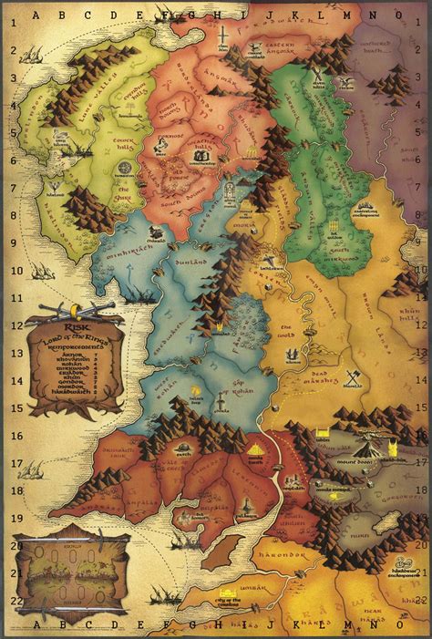 Lord Of The Rings Map Of Middle Earth
