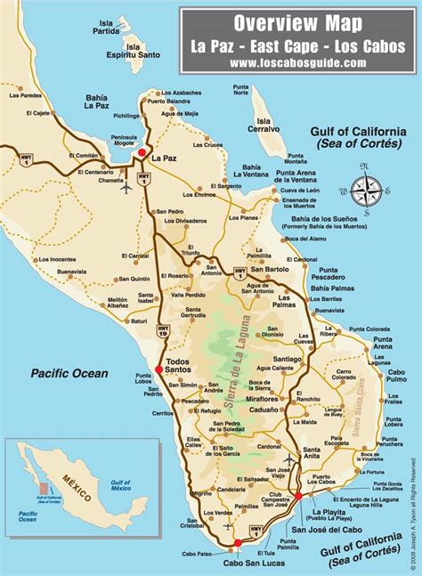 Map of Los Cabos, Mexico