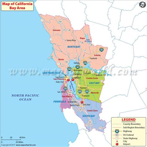 MAP of California Bay Area