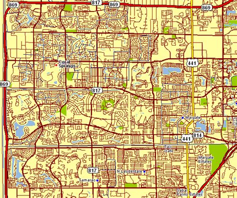 Map of Coral Springs Florida