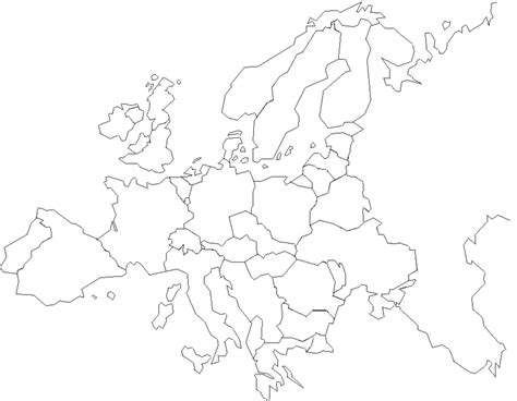 Map of Europe Blank Printable