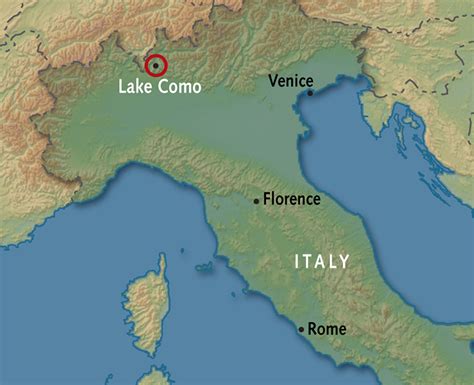 Map of Italy Lake Como