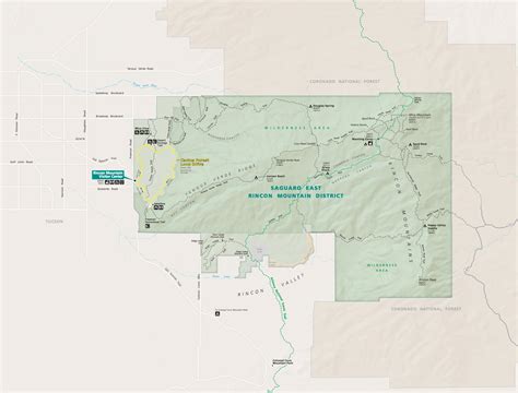Map of Saguaro National Park