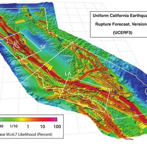 Map of San Andreas Fault