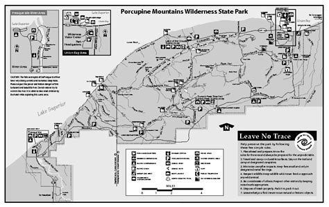 MAP of Porcupine Mountains
