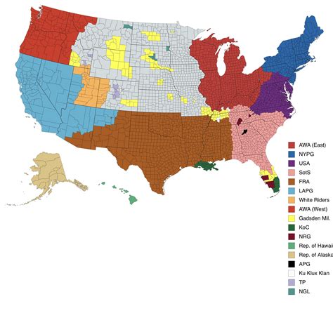 Map of United States Civil War