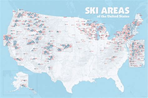 Map of USA Ski Resorts