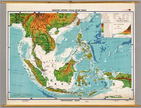 Physical Map of Southeast Asia