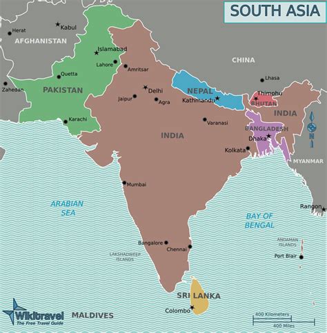 A Southern Asian political map with projected futures