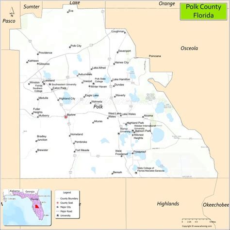 Polk County, Florida Map