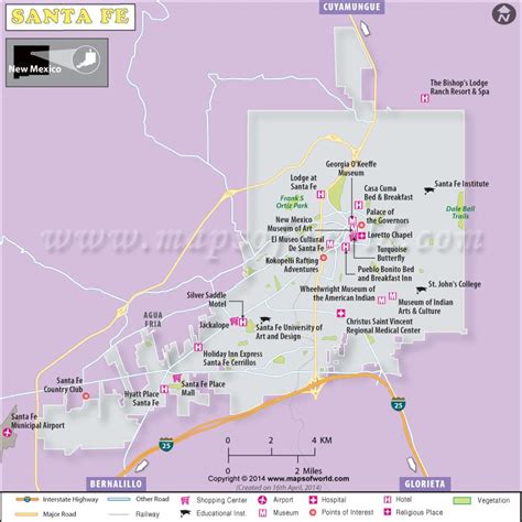 Santa Fe Map New Mexico