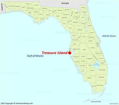 Map of Treasure Island Florida