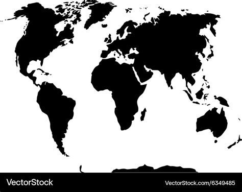 World Map Black and White