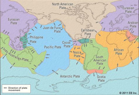 World Map Of Tectonic Plates