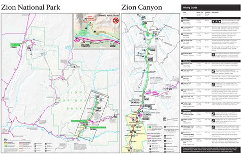 Zion National Park Trail Map