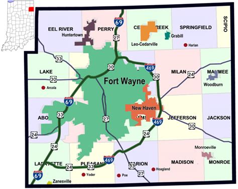 Map of Fort Wayne