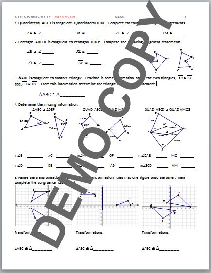 Geometry Lines & Angles CCSS 4.G.1 Facts & Worksheets For Kids