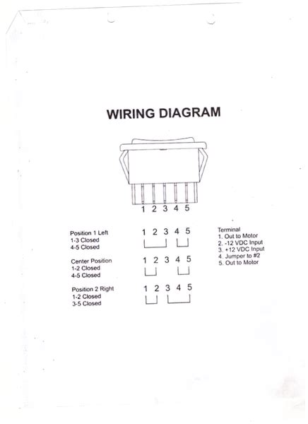 GM Power Window 5-Pin Switch Wiring Diagram