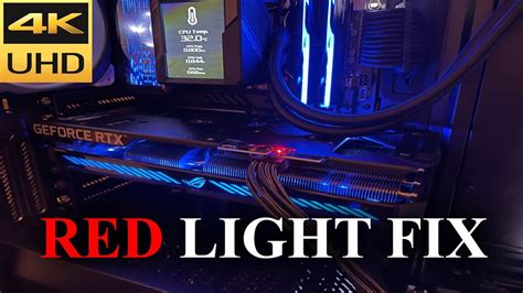 GPU with red light