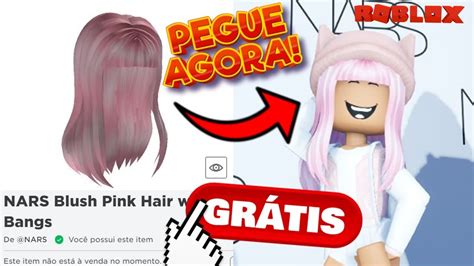 GRATIS CABELO ROSA no Roblox! Evento Nars Roblox - YouTube
