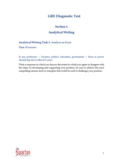 Gre General Diagnostic Test Printable