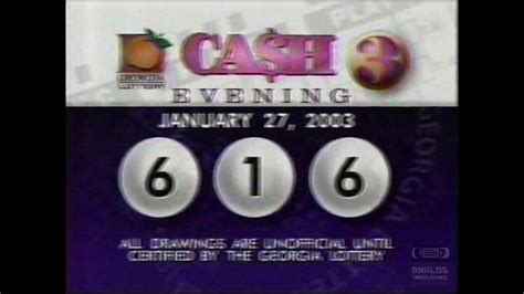 Ga Lottery Cash 3 Calendar