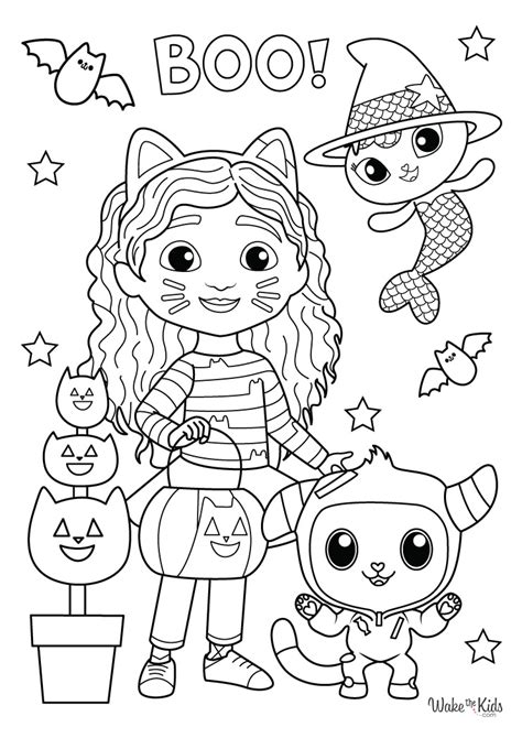 Gabby Halloween Coloring Page