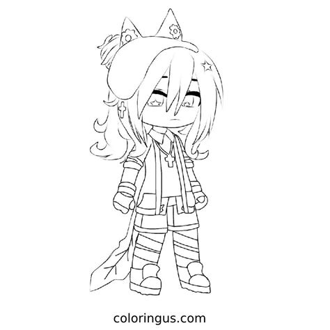 Gacha Life Coloring Pages Wolf