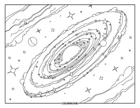 Galaxy Coloring Page