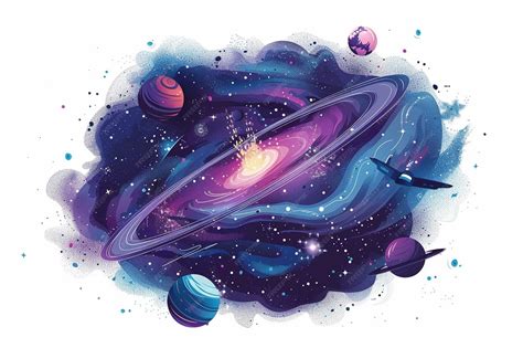 Explore the Cosmic Beauty of Our Galaxy with these Jaw-Dropping Illustrations - Download our Printable Collection Now!