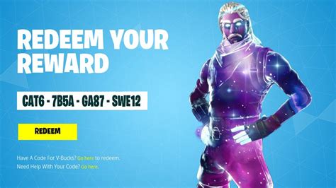 Unlock the Cosmic Charm: Acquire the Coveted Galaxy Skin Fortnite Code Now!