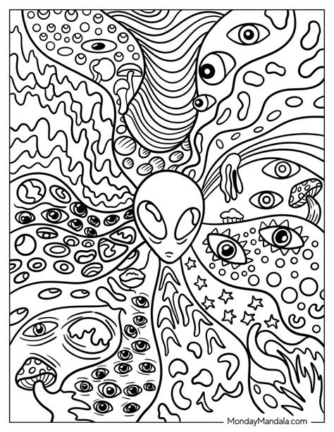 Galaxy Trippy Coloring Pages