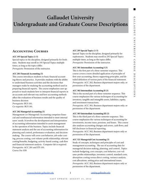 Gallaudet University Course Catalog