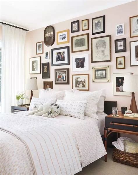 Gallery wall in bedroom