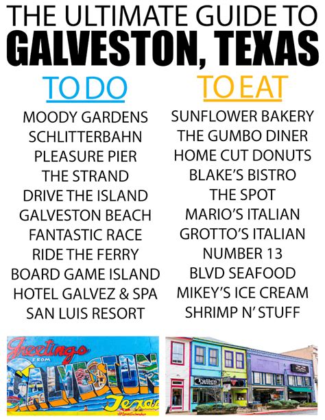 Galveston Activity Calendar