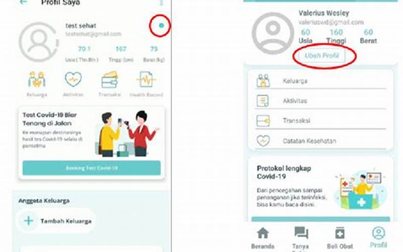 Gambar 5: Halaman Profil Facebook Di Aplikasi Ponsel