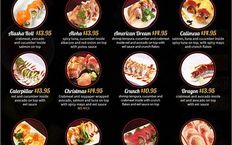 Gambar Pilihan Menu Sushi