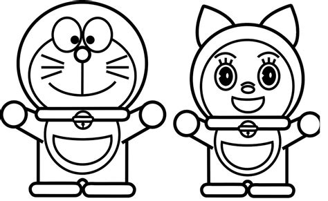 Gambar Doraemon Hitam Putih