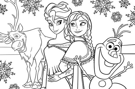 Gambar Frozen Mewarnai