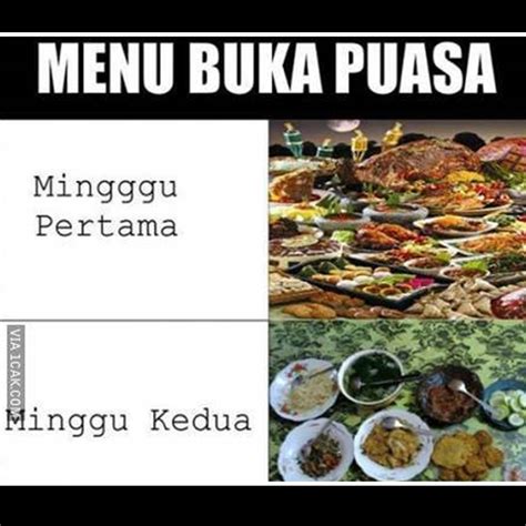 Gambar Lucu Menu Berbuka Puasa