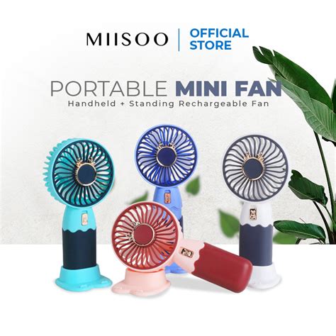 MIISOO Kipas Angin Mini Portable dalam berbagai warna