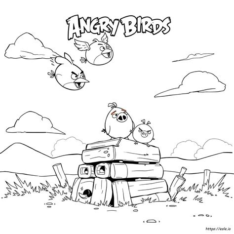 Gambar Mewarnai Angry Birds