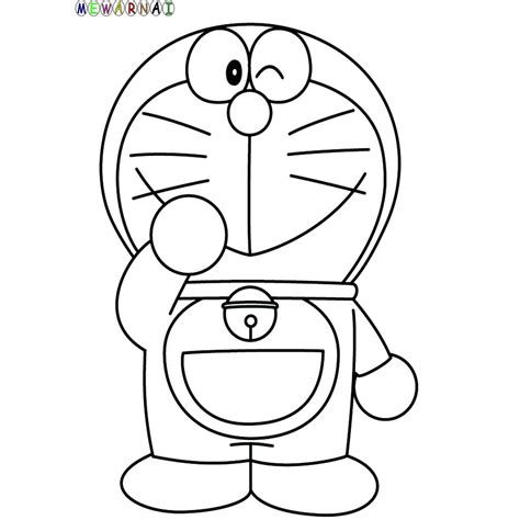 Gambar Mewarnai Doraemon