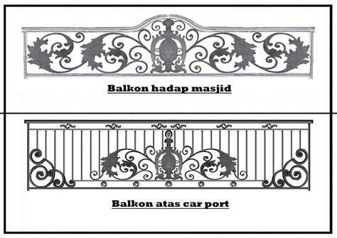 Gambar Pintu Pagar Gerbang Railing Balkon Tangga Besi Tempa Klasik