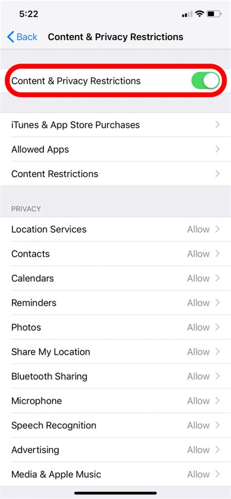 Game Center Restrictions