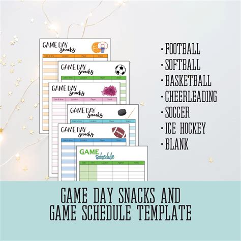 FREE 13+ Game Schedule Samples in PDF