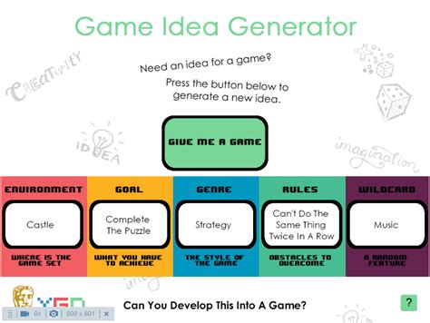 Game Idea Generator - Let\'s Make a Game