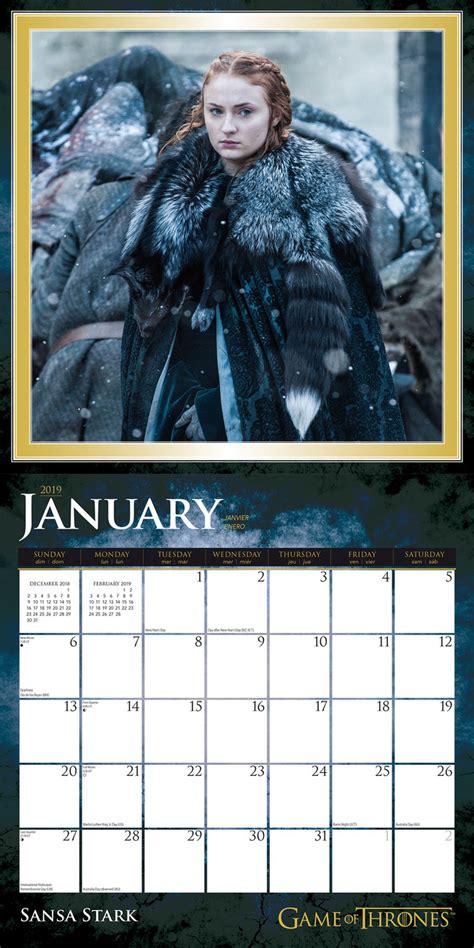 Game Of Thrones Calendar